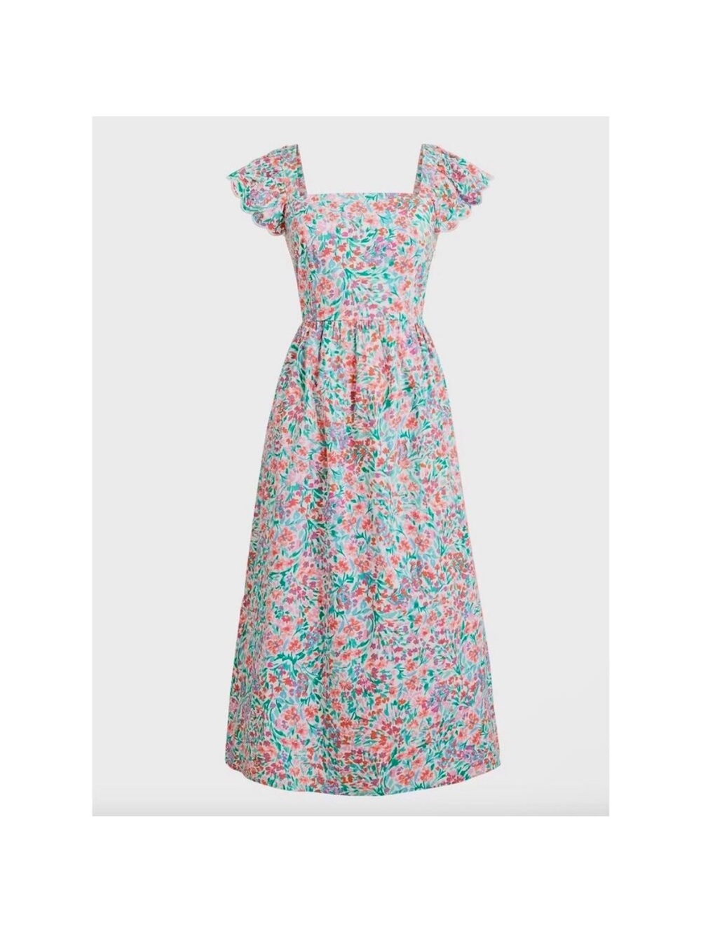 J.Crew midi floral dress with ruffle sleeves cottagecore - Picture 3 of 12